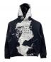 Maison Margiela（メゾンマルジェラ）の古着「20AW DIAGONAL PAINT EFFECT HOODIE」｜ホワイト×ブラック