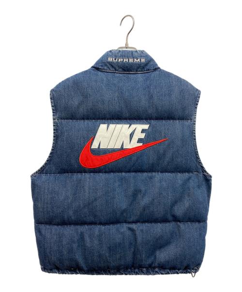 NIKE（ナイキ）NIKE (ナイキ) SUPREME (シュプリーム) 24SS Denim Puffer Vest インディゴ サイズ:Mの古着・服飾アイテム