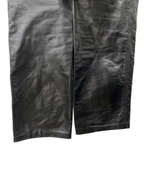HORN WORKS（ホーンワークス）HORN WORKS (ホーンワークス) レザーパンツ ブラック サイズ:W32の古着・服飾アイテム