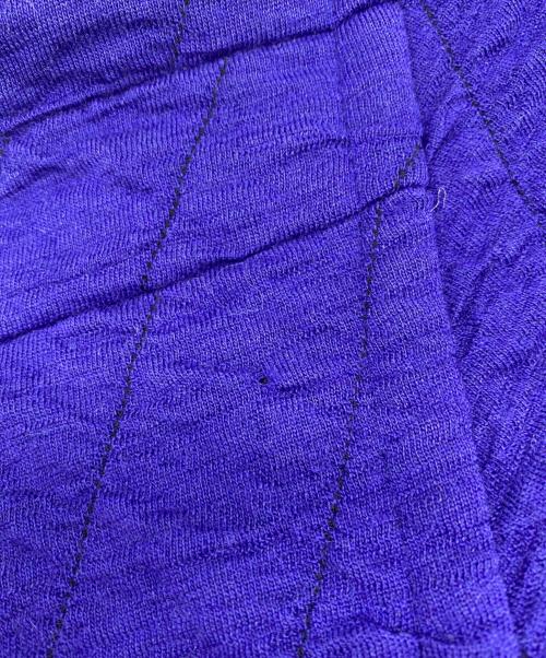 ISSEY MIYAKE（イッセイミヤケ）ISSEY MIYAKE (イッセイミヤケ) シワ加工ガウンコート パープル サイズ:9の古着・服飾アイテム