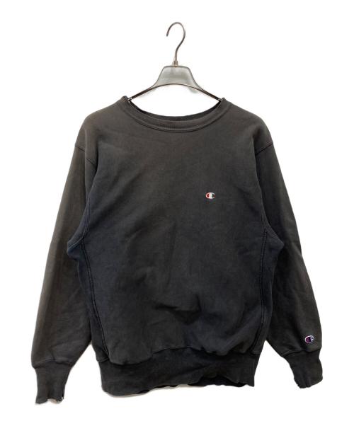 Champion REVERSE WEAVE（チャンピオン リバース ウィーブ）Champion REVERSE WEAVE (チャンピオン リバース ウィーブ) 90sクルーネックスウェット ブラック サイズ:Lの古着・服飾アイテム