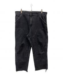 Carhartt WIP（カーハート ワークインプログレス）の古着「ダブルニーデニムパンツ」｜ブラック