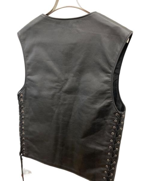 Schott（ショット）Schott (ショット) レザーベスト ブラック サイズ:Sの古着・服飾アイテム