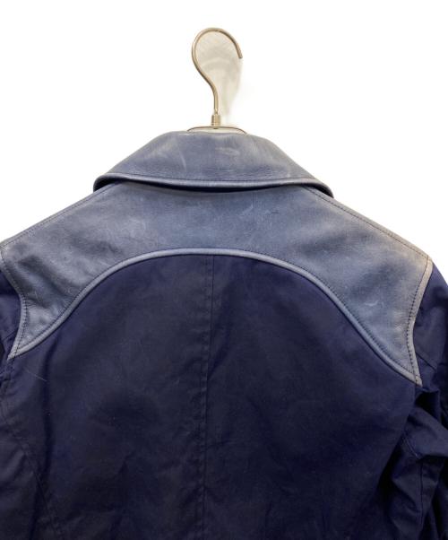 Schott（ショット）Schott (ショット) LEATHER TRIM WAX CTN RIDERS ブルー サイズ:Mの古着・服飾アイテム