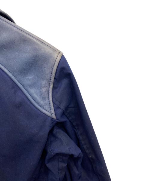 Schott（ショット）Schott (ショット) LEATHER TRIM WAX CTN RIDERS ブルー サイズ:Mの古着・服飾アイテム