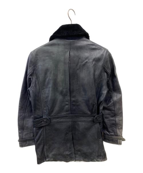 Schott（ショット）Schott (ショット) ベルテッドレザージャケット ブラック サイズ:Mの古着・服飾アイテム