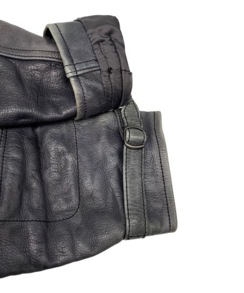 Schott（ショット）Schott (ショット) ベルテッドレザージャケット ブラック サイズ:Mの古着・服飾アイテム