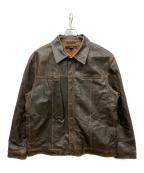 GAPギャップ）の古着「オールドレザージャケット」｜ブラウン