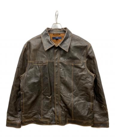 中古・古着通販】GAP (ギャップ) オールドレザージャケット ブラウン