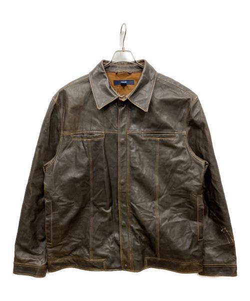 GAP（ギャップ）GAP (ギャップ) オールドレザージャケット ブラウン サイズ:XXLの古着・服飾アイテム