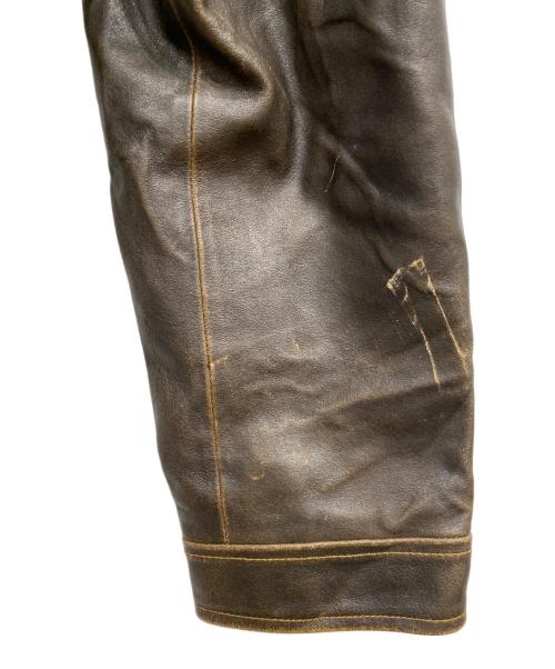 GAP（ギャップ）GAP (ギャップ) オールドレザージャケット ブラウン サイズ:XXLの古着・服飾アイテム