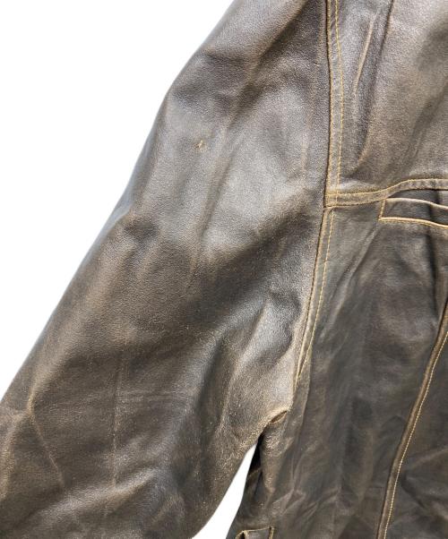 GAP（ギャップ）GAP (ギャップ) オールドレザージャケット ブラウン サイズ:XXLの古着・服飾アイテム
