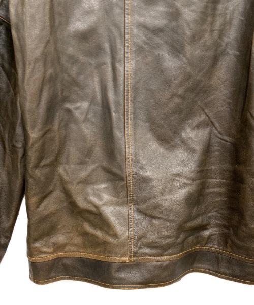 GAP（ギャップ）GAP (ギャップ) オールドレザージャケット ブラウン サイズ:XXLの古着・服飾アイテム