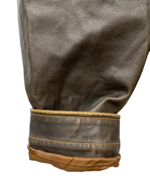 GAP（ギャップ）GAP (ギャップ) オールドレザージャケット ブラウン サイズ:XXLの古着・服飾アイテム