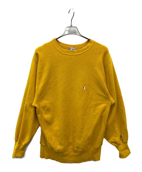 Champion REVERSE WEAVE（チャンピオン リバース ウィーブ）Champion REVERSE WEAVE (チャンピオン リバース ウィーブ) 90’sクルーネックスウェット イエロー サイズ:XLの古着・服飾アイテム