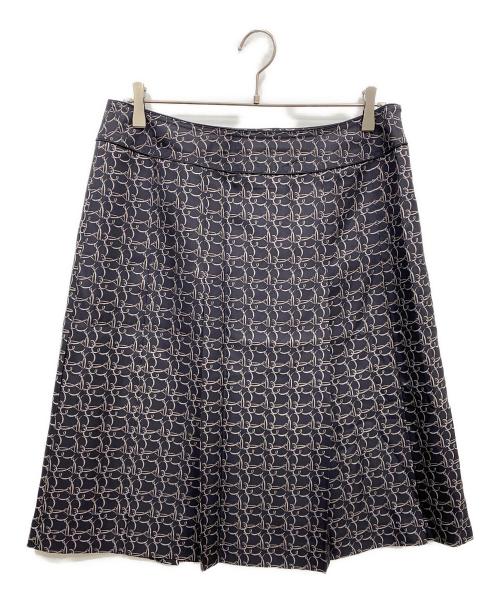 BURBERRY LONDON（バーバリーロンドン）BURBERRY LONDON (バーバリーロンドン) 総柄スカート ネイビー サイズ:46の古着・服飾アイテム