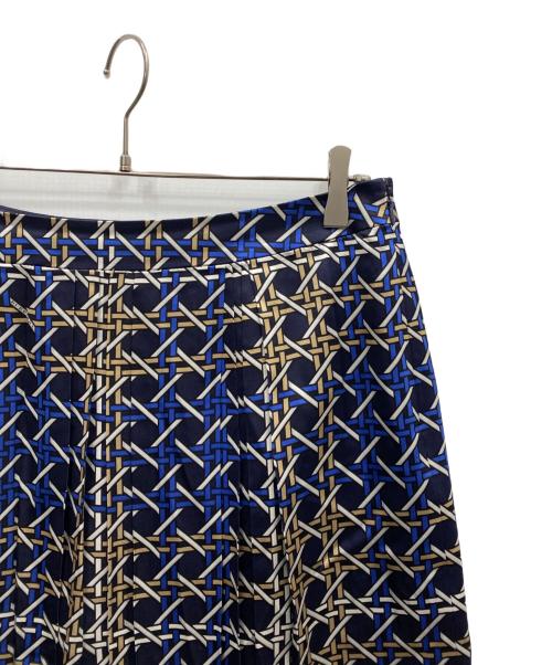 BURBERRY LONDON（バーバリーロンドン）BURBERRY LONDON (バーバリーロンドン) シルク混スカート ネイビー サイズ:44の古着・服飾アイテム