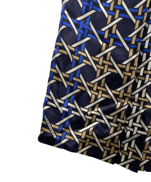 BURBERRY LONDON（バーバリーロンドン）BURBERRY LONDON (バーバリーロンドン) シルク混スカート ネイビー サイズ:44の古着・服飾アイテム