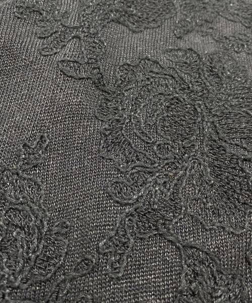 LAD MUSICIAN（ラッドミュージシャン）LAD MUSICIAN (ラッドミュージシャン) フラワー刺繍 ニットカーディガン ブラック サイズ:44の古着・服飾アイテム