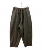 My Beautiful Landletマイビューティフルランドレット）の古着「WOOL FLANNEL EASY WIDE PANTS」｜ブラウン