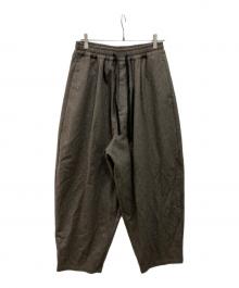My Beautiful Landlet（マイビューティフルランドレット）の古着「WOOL FLANNEL EASY WIDE PANTS」｜ブラウン