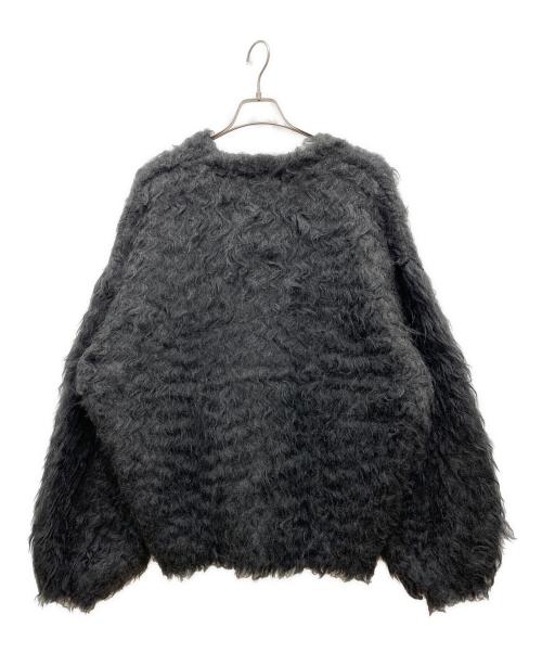 soerte（ソエルテ）soerte (ソエルテ) Wool blend super volume shaggy knit cardigan グレー サイズ:3の古着・服飾アイテム