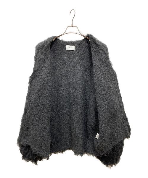 soerte（ソエルテ）soerte (ソエルテ) Wool blend super volume shaggy knit cardigan グレー サイズ:3の古着・服飾アイテム