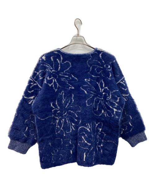 sahara（サハラ）sahara (サハラ) Reversible Jacquard Knit ホワイト×ブルー サイズ:FREE 未使用品の古着・服飾アイテム