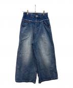 MAISON SPECIALメゾンスペシャル）の古着「Double Waist Baggy Denim」｜インディゴ