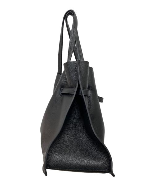 VIOLAd'ORO（ヴィオラドーロ）VIOLAd'ORO (ヴィオラドーロ) イタリアンWフェイスレザー ラージ トートバッグ ブラックの古着・服飾アイテム