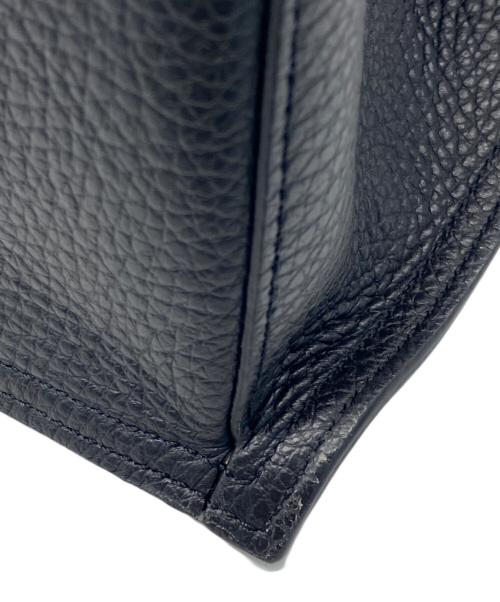 VIOLAd'ORO（ヴィオラドーロ）VIOLAd'ORO (ヴィオラドーロ) イタリアンWフェイスレザー ラージ トートバッグ ブラックの古着・服飾アイテム