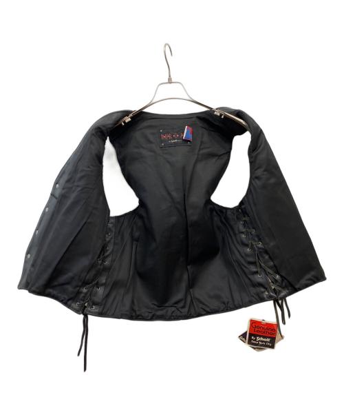 Schott（ショット）Schott (ショット) 400V レザーベスト ブラック サイズ:Lの古着・服飾アイテム
