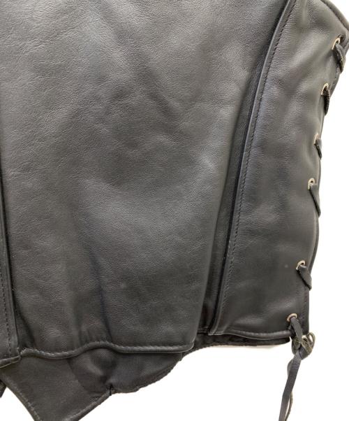 Schott（ショット）Schott (ショット) 400V レザーベスト ブラック サイズ:Lの古着・服飾アイテム