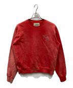 BEAMSビームス）の古着「FADE RHINE STONE SWEAT CREW」｜レッド