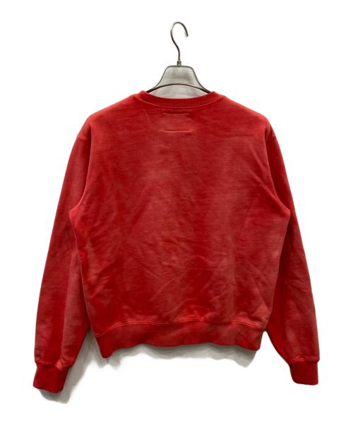 BEAMS（ビームス）BEAMS (ビームス) FADE RHINE STONE SWEAT CREW レッド サイズ:Mの古着・服飾アイテム