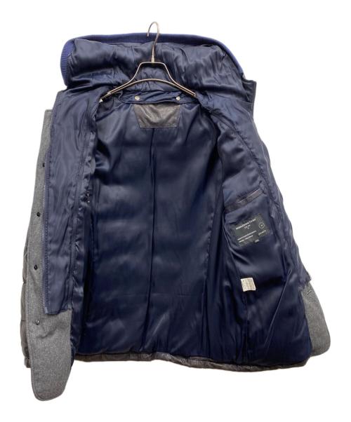 PRODUZIONE T'SINT LOT NO.A（プロドゥツィオーネ・ティ・シント・ロット・ノー・エー）PRODUZIONE T'SINT LOT NO.A (プロドゥツィオーネ・ティ・シント・ロット・ノー・エー) レザーダウンジャケット ネイビー サイズ:48の古着・服飾アイテム