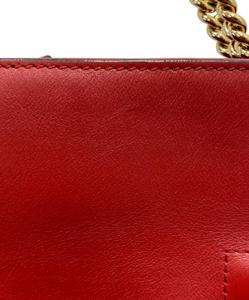 GUCCI（グッチ）GUCCI (グッチ) インターロッキングGチェーントートバッグ レッドの古着・服飾アイテム