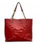 GUCCI (グッチ) インターロッキングGチェーントートバッグ レッド：60000円