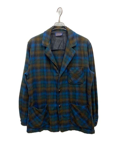 PENDLETON（ペンドルトン）PENDLETON (ペンドルトン) ウールテーラードジャケット ブルー サイズ:Mの古着・服飾アイテム