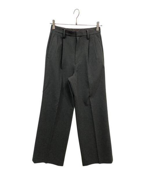 Spick and Span（スピック＆スパン）Spick and Span (スピック＆スパン) ダブルクロスツータックパンツ グレー サイズ:34の古着・服飾アイテム