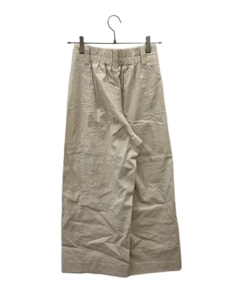 MACPHEE（マカフィー）MACPHEE (マカフィー) レーヨンリネンコットン フレアクロップドパンツ ベージュ サイズ:XSの古着・服飾アイテム