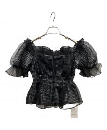 Snidel（スナイデル）の古着「半袖ブラウス」｜ブラック