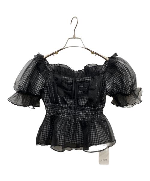 Snidel（スナイデル）Snidel (スナイデル) 半袖ブラウス ブラック サイズ:FREEの古着・服飾アイテム