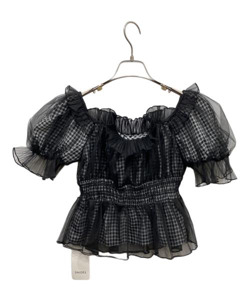 Snidel（スナイデル）Snidel (スナイデル) 半袖ブラウス ブラック サイズ:FREEの古着・服飾アイテム