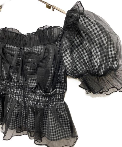 Snidel（スナイデル）Snidel (スナイデル) 半袖ブラウス ブラック サイズ:FREEの古着・服飾アイテム