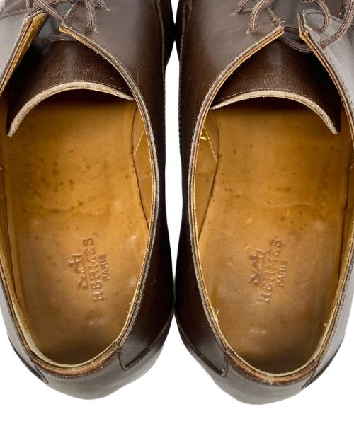 HERMES（エルメス）HERMES (エルメス) レザーシューズ ブラウン サイズ:41の古着・服飾アイテム