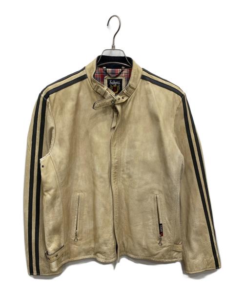 Schott（ショット）Schott (ショット) ダート加工レーシングジャケット ベージュ サイズ:XLの古着・服飾アイテム