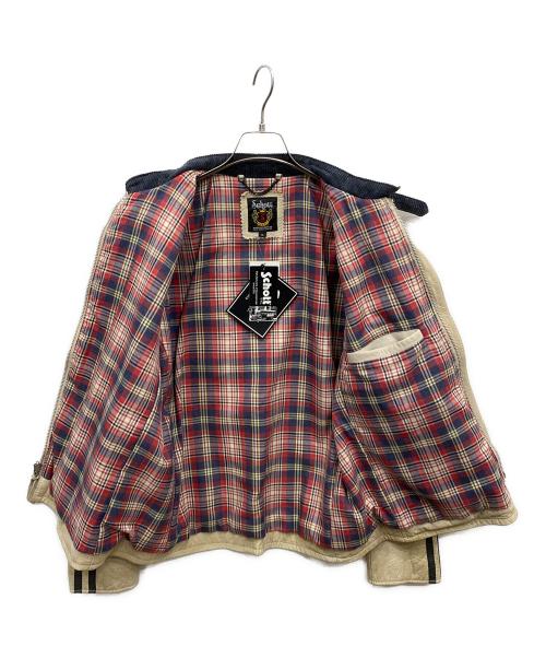 Schott（ショット）Schott (ショット) ダート加工レーシングジャケット ベージュ サイズ:XLの古着・服飾アイテム