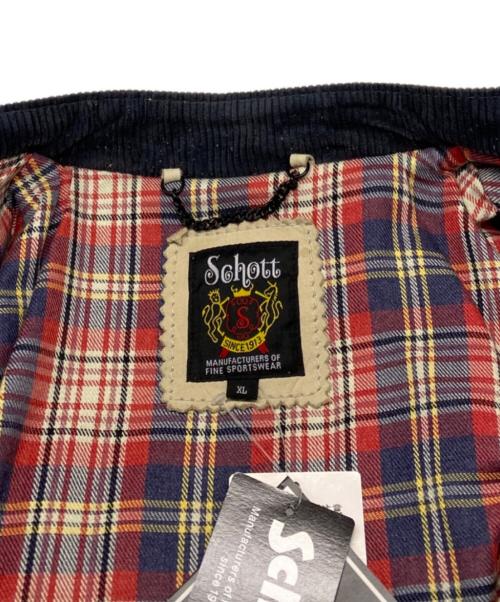 Schott（ショット）Schott (ショット) ダート加工レーシングジャケット ベージュ サイズ:XLの古着・服飾アイテム