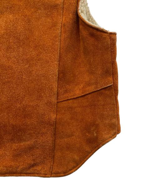 Schott（ショット）Schott (ショット) ボアライナースエードベスト ブラウン サイズ:Lの古着・服飾アイテム
